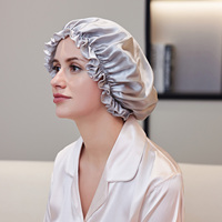 Bonnet de nuit en soie de mûrier 100 % pure, motif dessin animé, écologique, séchage rapide, pour soins capillaires, bonnet de douche, vente en gros OEM, faible MOQ