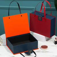Boîte Cadeau Luxe Pliante avec Fermeture Magnétique Noire pour Bouteille, Mug ou Boîte, Personnalisable avec Logo d'Entreprise, Vente en Gros