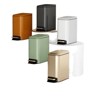 Envío gratuito en contenedores de basura de acero inoxidable con pedal para uso doméstico, impermeables, con tapas, aptos para la sala de estar. - Product Image 5