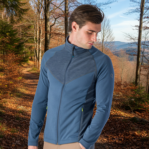 FUSINE felpa con cappuccio da uomo con colletto stampato in poliestere per la stagione autunnale - Product Image 3