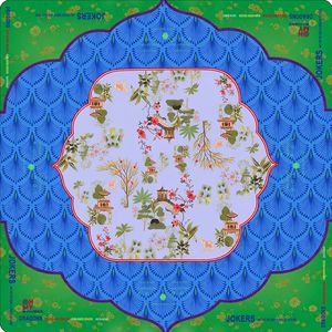 Tapis de jeu de Mahjong américain de qualité supérieure 33x33 pouces avec règles imprimées, surface antidérapante et sac de transport, vert et noir, cadeau de luxe - Product Image 6