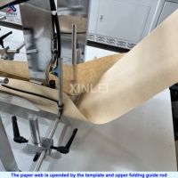 Machine de fabrication de sacs en papier à fond en V pointu, entièrement automatique et à grande vitesse, pour la production de sacs en papier kraft pour boulangerie, épicerie et snacks, modèle JD260B
