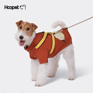 Manteau pour chien Hoopet avec laisse, rembourré, chaud, pour les sorties d'automne et d'hiver, couleur unie, vêtements rembourrés en coton - Product Image 1