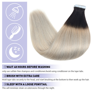 K.swigs เทปเรมี่ธรรมชาติสำหรับต่อผมเทปกาวสองชั้นทำจากเส้นผมของคนรัสเซีย100% - Product Image 4