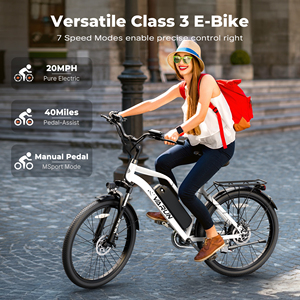 Bicicleta Urbana de 26 Pulgadas con 60 km de Autonomía, Suspensión Delantera de 750W, para Paseos de Ocio, para Adultos, Disponible en Almacén de la UE, Directo de Fábrica - Product Image 5