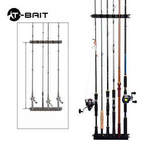 Accessoires de pêche en gros de haute qualité outils de <span class=keywords><strong>canne</strong></span> à pêche présentoir Vertical <span class=keywords><strong>support</strong></span> de <span class=keywords><strong>canne</strong></span> à pêche <span class=keywords><strong>mural</strong></span> en plastique - Product Image 2