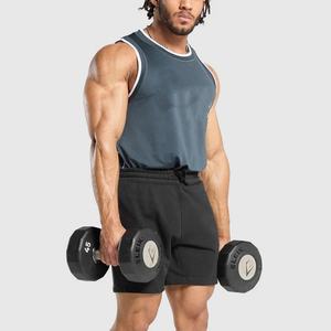 Vente en gros de débardeurs de sport pour hommes personnalisés avec logo, en maille, unis, pour la salle de sport, débardeurs côtelés pour hommes - Product Image 4