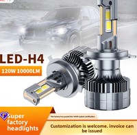 Faros LED para Auto, H7 H4 Súper Brillantes de Alta Potencia, Decodificados, Conexión Directa, Integrados, Luz Alta y Baja, Lámpara Modificada