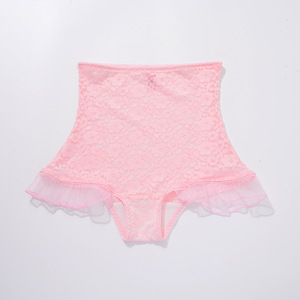 Mutandine a <span class=keywords><strong>vita</strong></span> <span class=keywords><strong>alta</strong></span> Plus Size con eleganti ricami e pizzi floreali per Comfort e sicurezza tutto il giorno - Product Image 4
