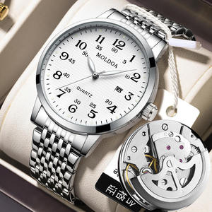 Reloj Mecánico Automático para Hombre, Popular, de Acero Inoxidable, 36 mm, Resistente al Agua 30 bar, Movimiento de Cuarzo, Cristal, Estilo Ejecutivo - Product Image 5