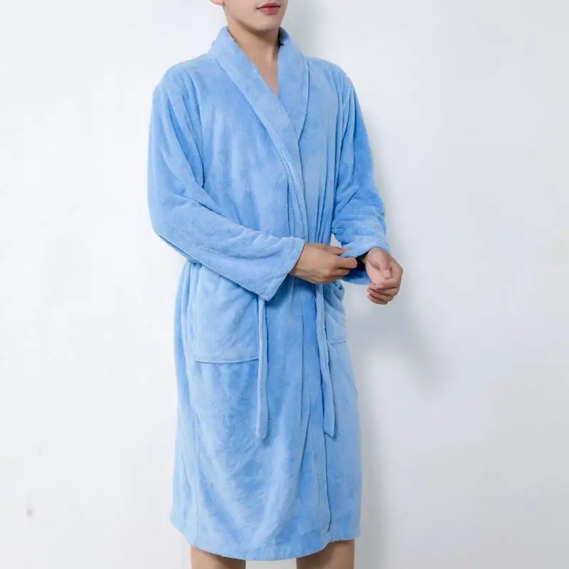 Wholesale high quality super soft warm nightgown men and women home wear pajamas bathrobe dressing gowns