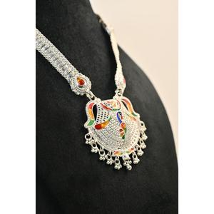 Plaster Rani Haar Customized Luxury Geometric Bezel Setting Charm Necklace Set for Women's Daily Wear Ethnic Gift Jewelry - Product Image 2
