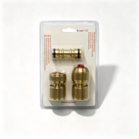 Kit de raccords rapides en laiton 1/2 pouce pour tuyau d'arrosage, avec raccord coupe-eau et raccord de réparation pour tuyau, accessoires d'irrigation pour tuyaux d'eau de jardin