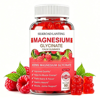 Bonbons gélifiés au glycinate de magnésium et à l'ashwagandha, marque privée, OEM, naturels, pour soulager le stress et favoriser le sommeil