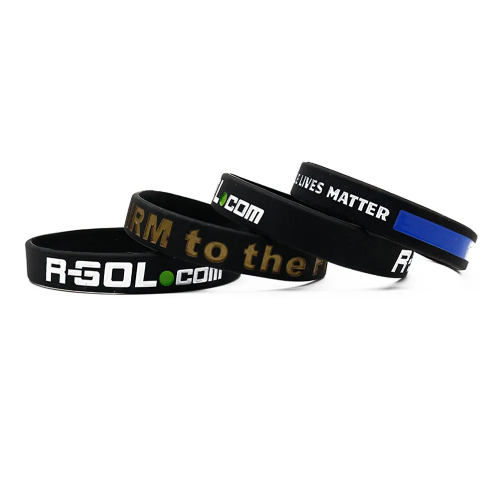 Bracelets en silicone personnalisés avec logo personnalisé Bracelet de sport à prix réduit