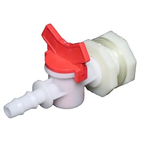 Easy installed plastic rabbit water drink tank ball valve connector fitting for threaded rabbit nipples water drinker pipe