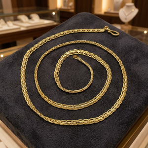 Wholesale Women's Frill Stylish 14K 18K 24K Micro Gold Plated Brass Chain <b>Necklace</b> Traditional Fashion Modern Design for Wedding - Product Image 1
