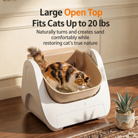 Bac à litière pour chat entièrement automatique, grande capacité, anti-odeurs, intelligent, en plastique ABS, MS01, style ouvert, autonettoyant, compact