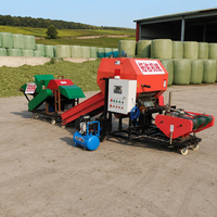 Machine automatique électrique de pressage et d'emballage de foin et de fourrage avec contrôle PLC pour l'alimentation animale