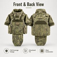 Gilet tactique de protection intégrale à dégagement rapide, modulaire, anti-coupure, ignifuge, en polyester, taille unique pour le cou et les bras
