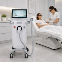 Machine d'épilation au laser à diode haute puissance 800W, écran 15,6 pouces, triple longueur d'onde pour tous types de peau, brosse de nettoyage du visage pour salon