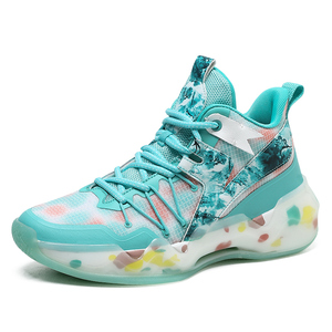 Baskets montantes décontractées pour hommes, inspirées du basketball, en maille et cuir synthétique, respirantes, style streetwear, confortables pour le quotidien - Product Image 2