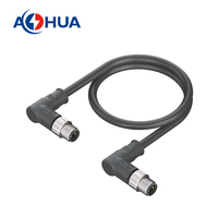 AOHUA Bande Lumineuse Led 4 Voies Câble Étanche M08 Connecteur 10MM Câble PVC Moulé 22/24AWG