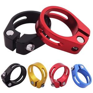 Serrure de tige de selle de vélo en alliage d'aluminium à dégagement rapide serrure de tige de selle de selle de vélo 31.8mm 34.9mm accessoires de cyclisme - Product Image 4