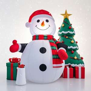 Dibujos animados personalizados inflables Navidad muñeco de nieve adversting inflables hogar familia decoración exterior - Product Image 5