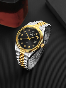 Orologio al Quarzo Classico in Acciaio Inossidabile con Calendario Completo e Cronografo - Product Image 6