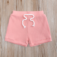 Ensemble barboteuse côtelée en coton biologique respirant pour nouveau-nés filles, avec short à cordon de serrage, collection mode pour bébés