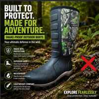 Bottes de pluie longues pour hommes du fabricant OEM, en caoutchouc recyclable, imperméables, camouflage, néoprène, anti-serpents, pour la chasse