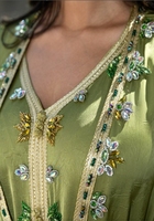 Vêtements et accessoires musulmans traditionnels pour femmes, cardigan en dentelle brodée de fleurs, luxe Dubaï Moyen-Orient Turquie