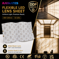 Feuille LED flexible super fine 24V découpable pour publicité, panneau LED flexible avec lentille pour rétroéclairage de comptoir en onyx artificiel