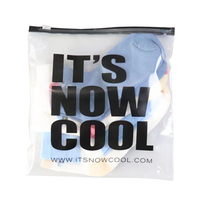 Sac refermable transparent mat personnalisé imprimé, imperméable, pour vêtements, t-shirts, emballage de vêtements
