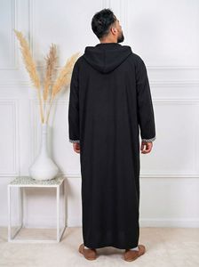 CCY Abaya Jellaba Homme Islam Kameez Thobe Nouvelle Chemise à Capuche Arabe pour Homme <span class=keywords><strong>Robe</strong></span> Musulmane Manches Longues Galabia Musulmane Boubou Homme - Product Image 5
