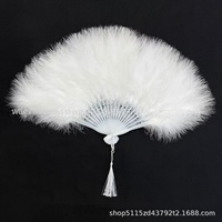 Éventail pliant classique blanc de style vintage pour mariées, idéal pour la danse et les mariages transfrontaliers