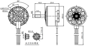 UAV DIY 전기 스케이트 보드 스쿠터 골프 트롤리 DC 모터 용 FPV 브러시리스 모터 2810-900kv1500KV - Product Image 6
