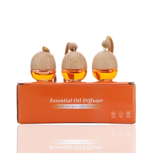 5ml thủy tinh cầm tay mini chai nước hoa hương liệu xe hơi treo khuếch tán Nước hoa với nắp khuếch tán bằng gỗ - Product Image 1