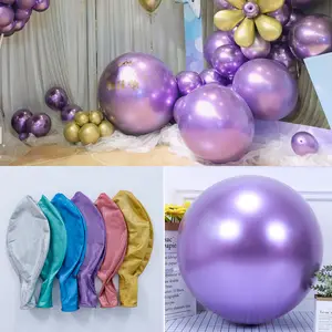 Globos de decoración biodegradables, Globos cromados metálicos de látex para boda y cumpleaños, 10, 12 y 36 pulgadas, venta al por mayor de China