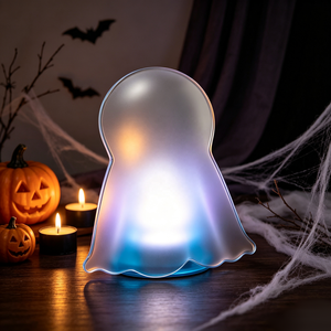 Wholesale Ghost Shape <b>Acrylic</b> Semi-Transparent <b>Mirror</b> Halloween Spooky One-Way Reflective Decoration Ornament - Product Image 3