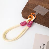 Étui de téléphone en nylon avec dragonne détachable, clip pour téléphone, porte-carte d'identité, léger, écologique, coloré, court pour iPhone