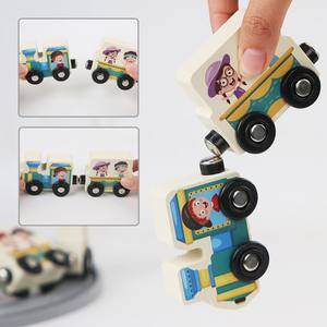 Ensemble de jeu de positionnement de combat magnétique Scène de transit ferroviaire éducative Piste de jouet en bois Train de pêche pour enfants EN71 CPC - Product Image 6