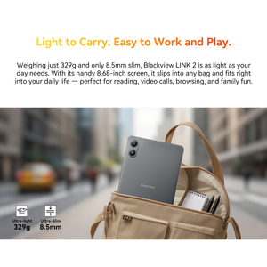 Blackview LINK 2 Tablet PC de 8.68 Pulgadas, 4+128GB, 4G, 5000mAh, 8MP, Doble SIM, Android 15 con IA, Funda Protectora y Protector de Pantalla para Adultos - Product Image 5