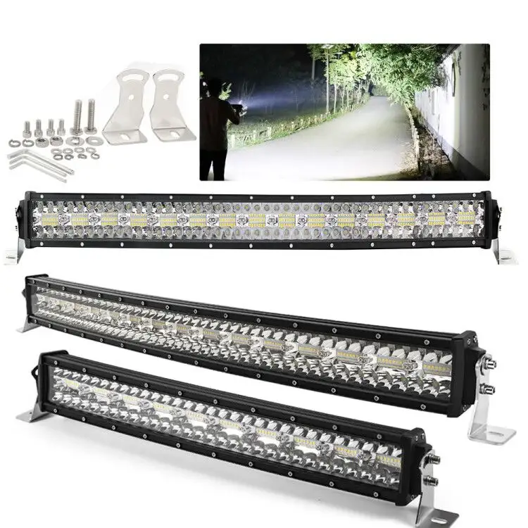 New Giá Rẻ 3 Rows Straight Cong 52Inch 50Inch 42Inch 32Inch 22Inch 4X4 Offroad Led Bar Đèn Cho Xe Tải