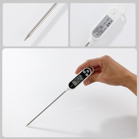 Thermomètre alimentaire numérique haute précision à réponse rapide avec sonde de type stylo pour la cuisson de la viande au barbecue, la cuisine et la fabrication de bougies