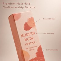 Boîte vide pour brillant à lèvres, emballage en papier personnalisé pour baume à lèvres, carton pour teinte à lèvres, vente en gros, petite commande, boîte pliante en carton