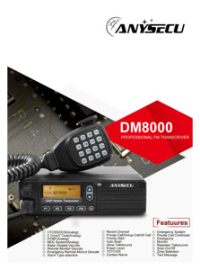 Dmr + Analog di động đài phát thanh dm8000 công suất cao 50 Wát kỹ thuật số xe đài phát thanh VHF hoặc UHF 2 tone/5 tone (Analog) xe đài phát thanh - Product Image 2