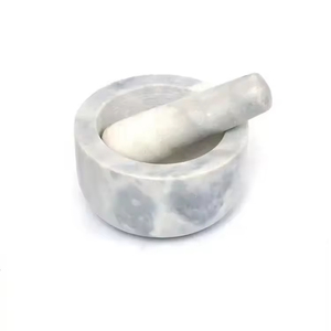 Prensa de <span class=keywords><strong>Ajo</strong></span> de Mármol Blanco Natural Barata, Mortero y Pilón de Mármol - Product Image 2