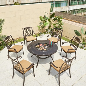 Classic Multi Function Outdoor Picnic <b>BBQ</b> <b>Table</b> Camping Kitchen Patio Garden Aluminum Dining Set Garden Outdoor Furniture Set - Product Image 3